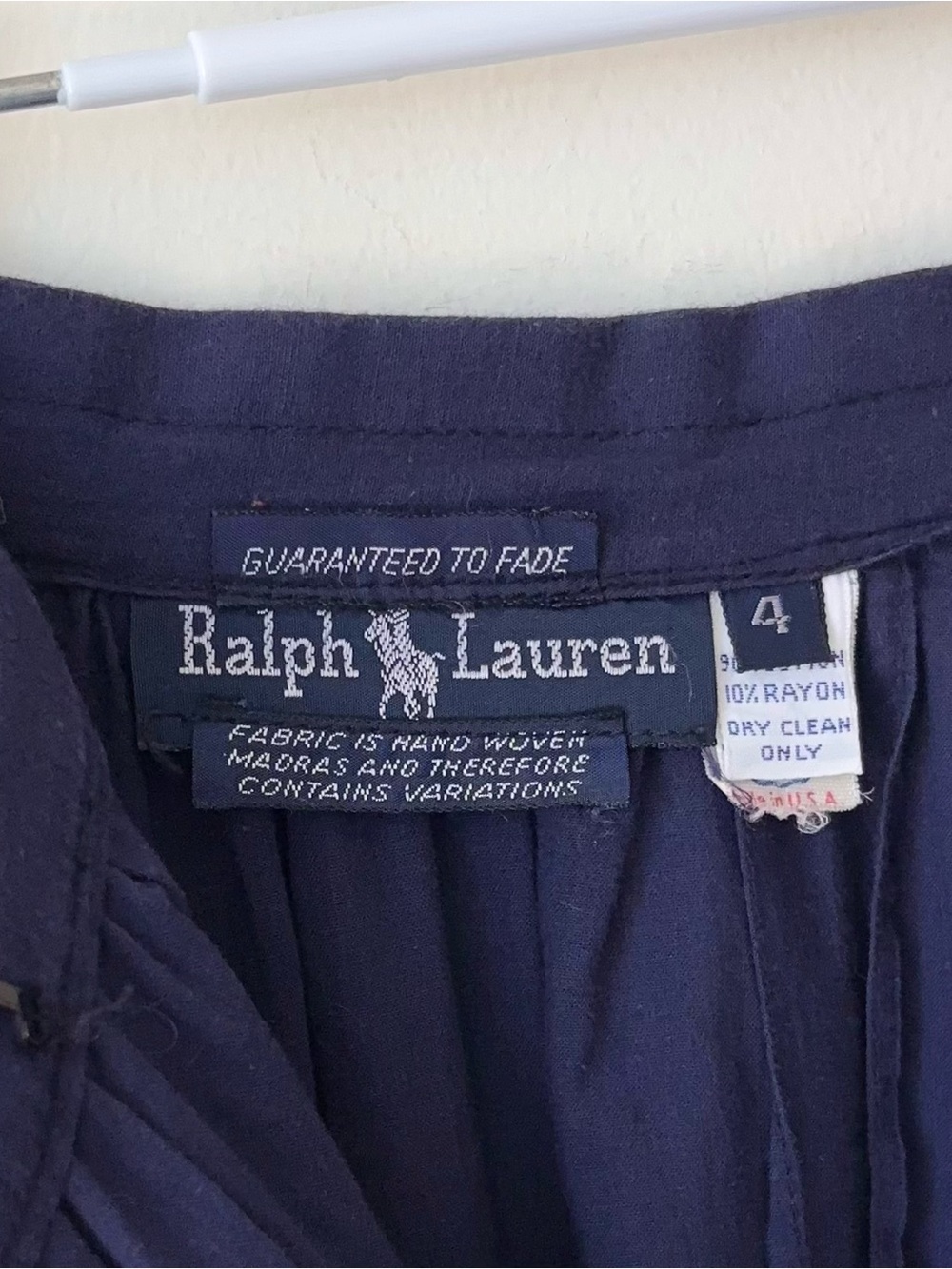 Ralph Lauren Deep Navy Button-Front Midi Skirt - Picture 3 of 16